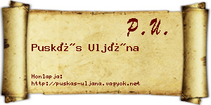 Puskás Uljána névjegykártya